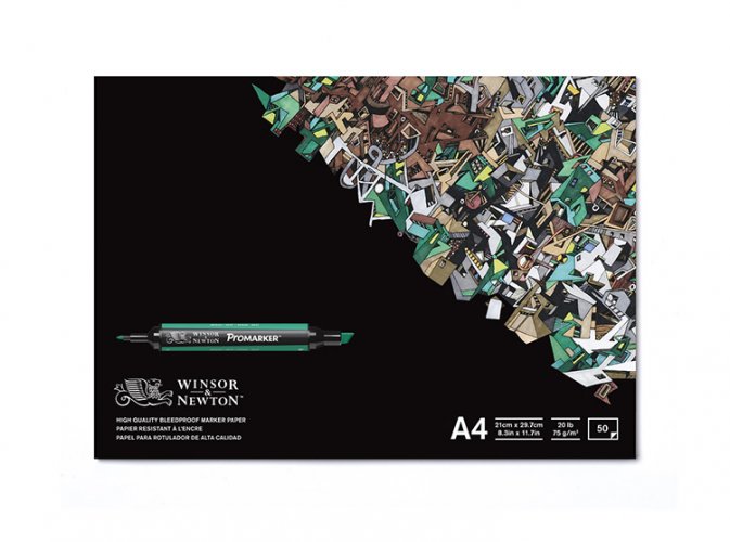 Piirustuslehtiö Winsor & Newton Bleedproof A4/50 75G, hinta 13,20€