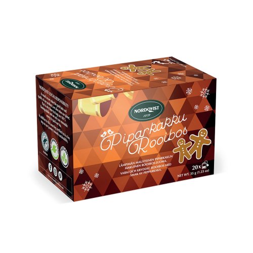 Piparkakku Nordqvist rooibos tee kofeiiniton 20kpl, hinta 3€