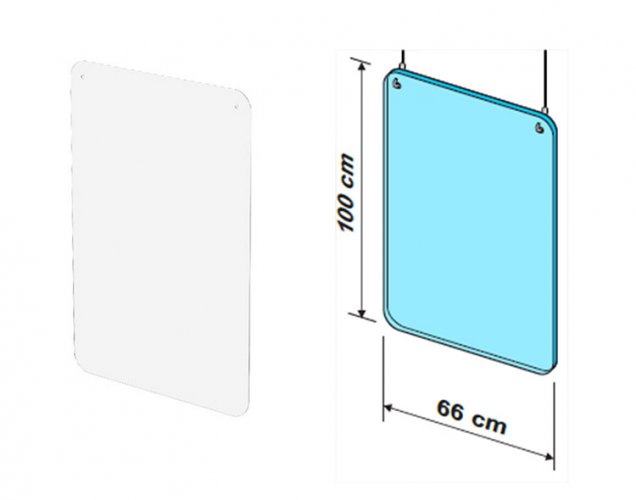 Pisarasuoja ripustettava 66 x 99 cm, hinta 66,36€