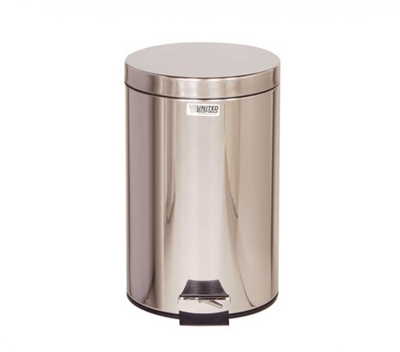 Poljinroska-astia Rubbermaid 13L teräs, hinta 67,30€