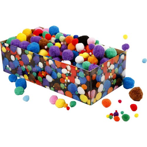 Pompomit Creativ Company 5-40 mm värilajitelma /720, hinta 22,02€