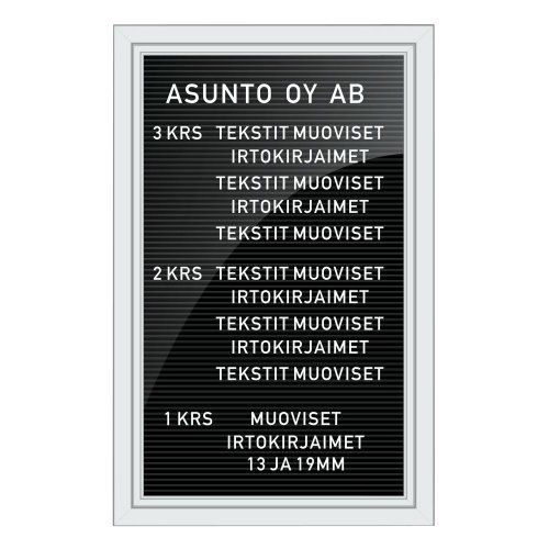 Porrastaulu / nimitaulu 300 x 500 mm, hinta 126,79€