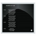 Porrastaulu / nimitaulu 750 x 900 mm lukolla