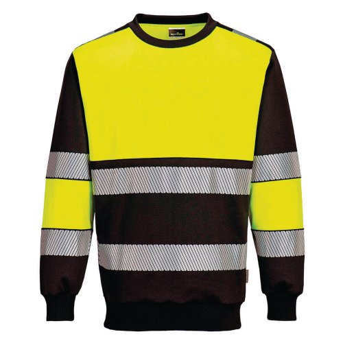 Portwest pw376 hi-vis college-pusero keltainen/ musta lk1 5xl, hinta 56,56€