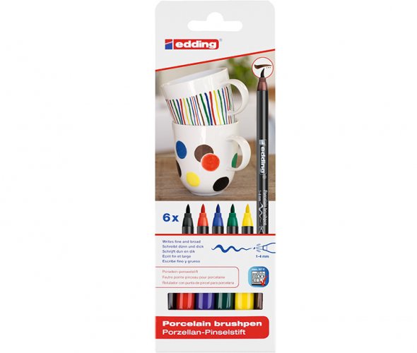 Posliinikynä Edding 4200 perhe värilajitelma 6 kpl, hinta 6,60€