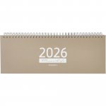 Pöytäkalenteri 2026 Ajasto memo life beige 297 x 105 mm