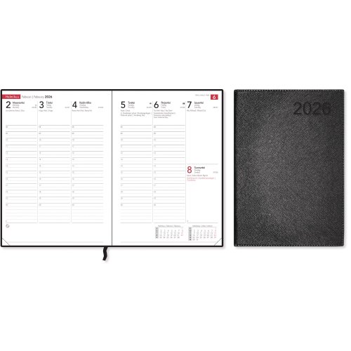 Pöytäkalenteri 2026 Cc 2256 compact trend musta 148 × 210mm, hinta 14,97€