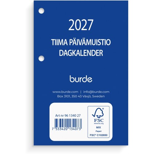 Pöytäkalenteri 2027 Tiima päivämuistio, hinta 3,54€