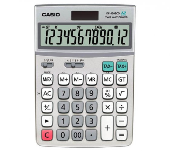 Pöytälaskin Casio DF-120ECO, hinta 30,81€