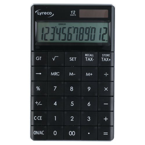 Pöytälaskin Lyreco 12 numeron näyttö musta, hinta 11,90€