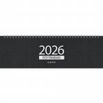 Pöytämemo 2026 Ajasto pöytäkalenteri musta 305 x 90 mm