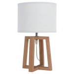 Pöytävalaisin Meet beker e14 valkoinen-puu