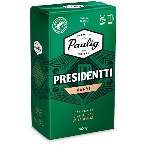 Presidentti Kahvi Paulig suodatinjauhatus vaalea paahto 500g, hinta 14,44€