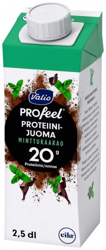 Proteiinijuoma Valio PROfeel minttukaakao 2,5 dl, hinta 2,25€