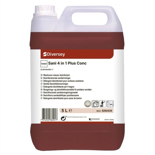 Puhdistusaine Desinfioiva TASKI Sani 4 in 1 Plus Conc 5L, hinta 118,86€