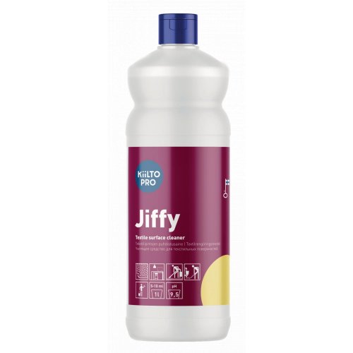 Puhdistusaine Kiilto jiffy tekstiilipintojen 1l, hinta 12,84€