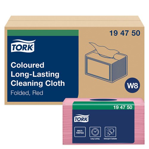 Puhdistusliina Tork 194750 punainen W8 320 kpl, hinta 126,99€