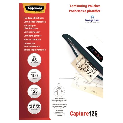 Pussi Bx100fellowes lam. a5 gloss 2x125mi, hinta 30,91€