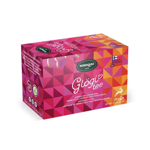 Pussitee Nordqvist glögitee 20kpl, hinta 3,89€