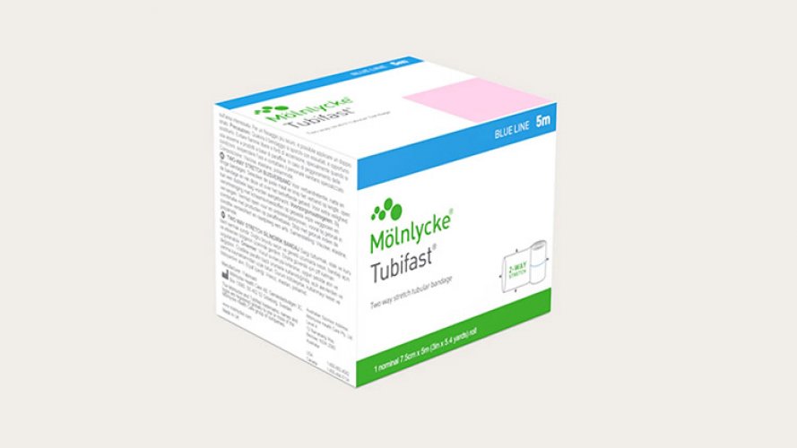 Putkisidos Mölnlycke Tubifast 7,5 cm x 5 m sininen, hinta 14,69€