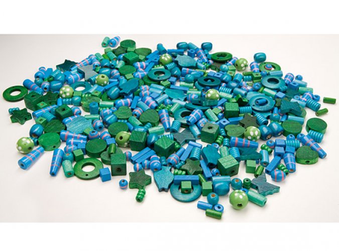 Puuhelmet Playbox sininen ja vihreä 250 g, hinta 10,31€