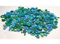 Puuhelmet Playbox sininen ja vihreä 250 g