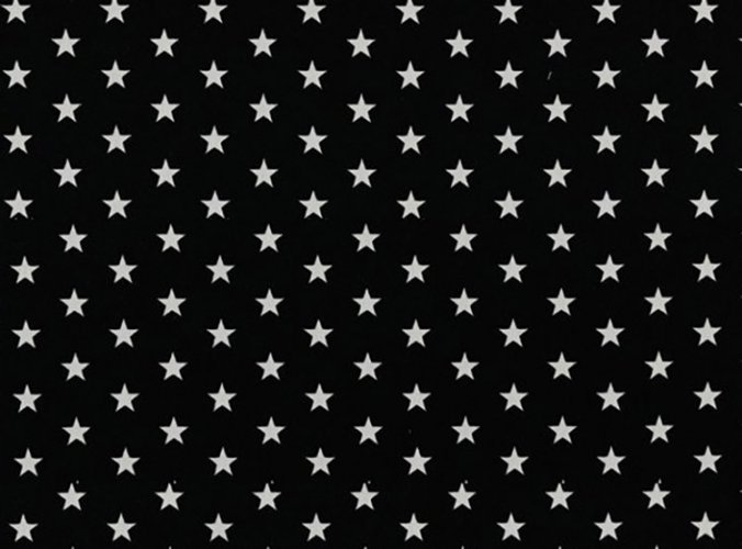 Puuvillakangas 150cm x 5m pikkutähdet musta, hinta 45,59€