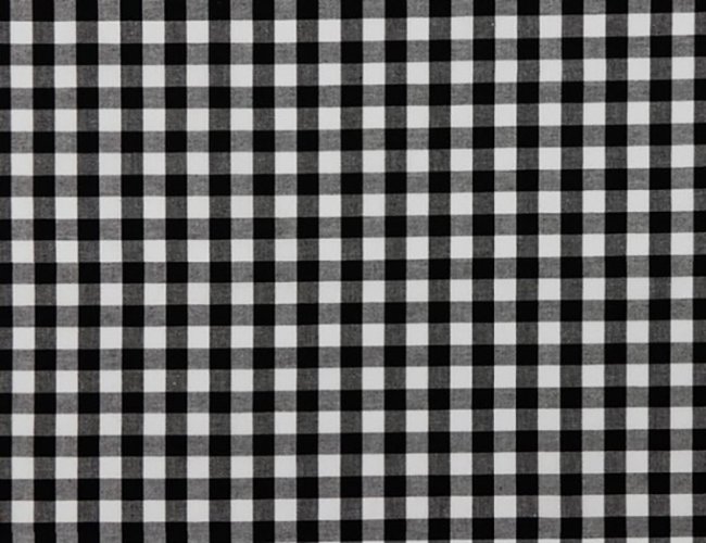 Puuvillakangas 150cm x 5m ruudut musta/valkoinen, hinta 45,59€