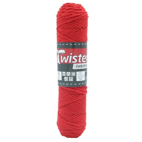 Puuvillalanka Twister Curly 8 50 g punainen, hinta 2,18€