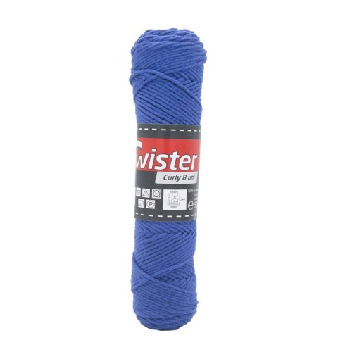Puuvillalanka Twister Curly 8 50 g tummansininen, hinta 2,18€