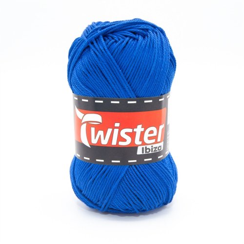 Puuvillalanka Twister Ibiza 50 g kirkkaansininen, hinta 2,54€