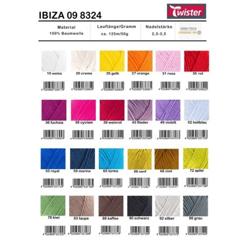 Puuvillalanka Ibiza 50 g ruskea, hinta 2,54€