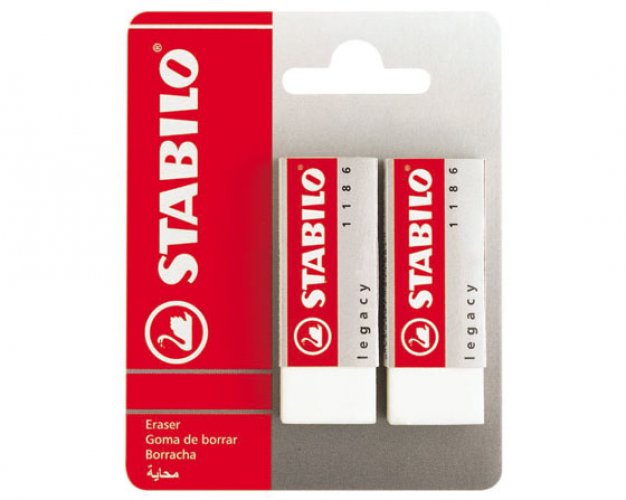 Pyyhekumi Stabilo Legacy 2 kpl blister, hinta 0,71€