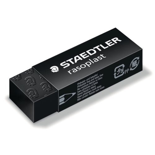 Pyyhekumi Staedtler rasoplast 65x23x13mm musta, hinta 0,67€