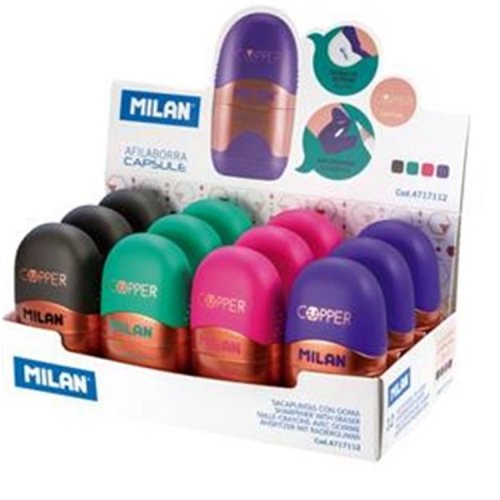 Pyyhekumi + teroitin Milan Capsule Copper 12 kpl, hinta 21,22€