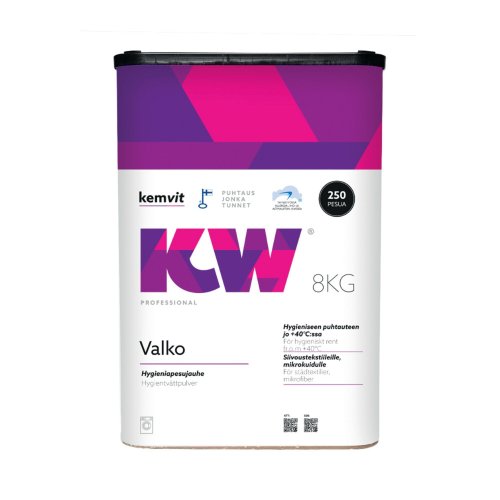 Pyykinpesujauhe Kw valko desinfioiva 8kg, hinta 58,23€