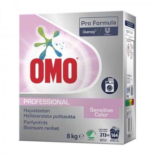 Pyykinpesujauhe Omo Professional Sensitive Color 8 kg, hinta 30,91€