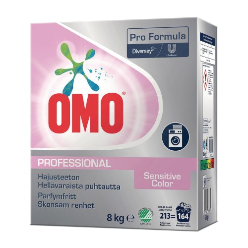 Pyykinpesujauhe Omo professional sensitive color 8kg, hinta 60,41€