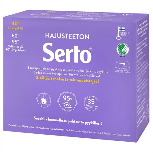Pyykinpesujauhe Serto Hajusteeton 1350g, hinta 12,60€