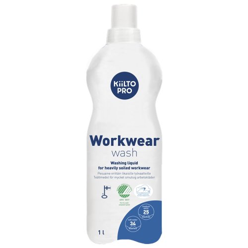 Pyykinpesuneste Kiilto Pro Workwear Wash 1l, hinta 14,64€