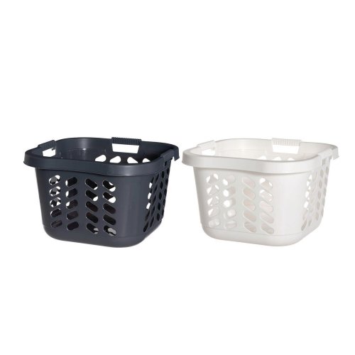 Pyykkikori 42 l musta/valkoinen, hinta 13,16€