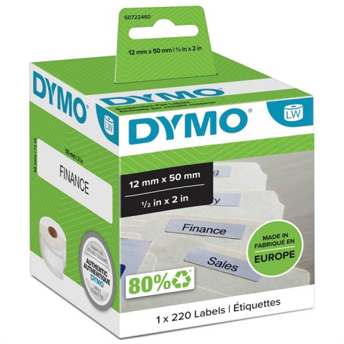 Riippukansiotarra DYMO LabelWriter 50 x 12 mm /220, hinta 17,23€