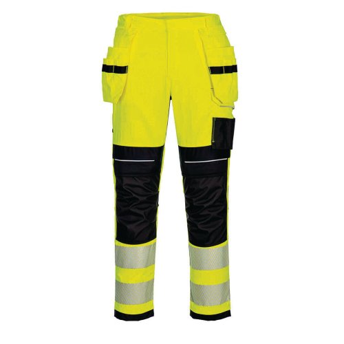 Riipputaskuhousut Portwest fr407 modaflame high vis lk2 keltainen/musta 32, hinta 219,50€
