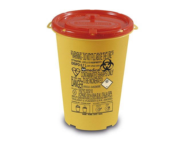 Riskijäteastia Dispo 0,7L, hinta 2,15€