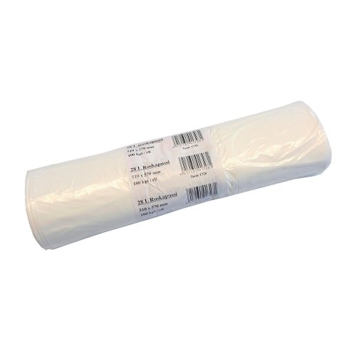 Roskapussi 510 x 570 x 0.014mm 28l valkoinen 100kpl, hinta 7,66€