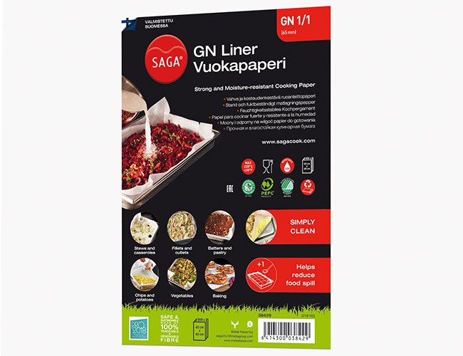 Ruoanlaittopaperiarkki Saga GN 1/1 500 kpl, hinta 58,29€