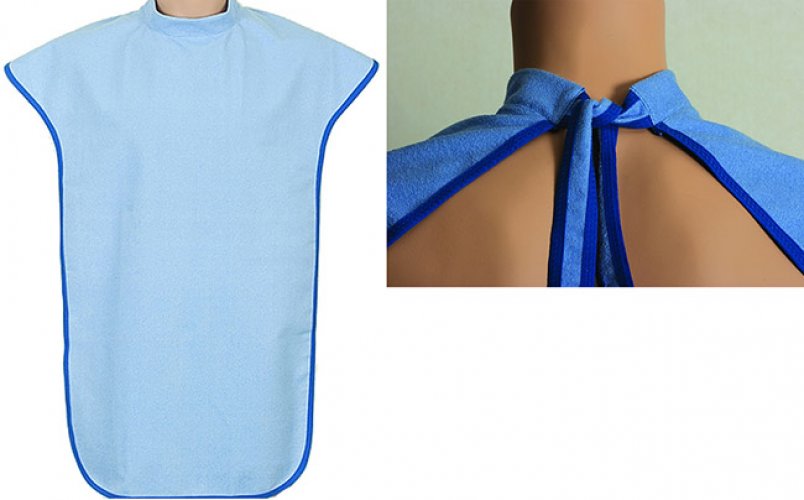 Ruokalappu sininen nauhakiinnitys, hinta 14,15€