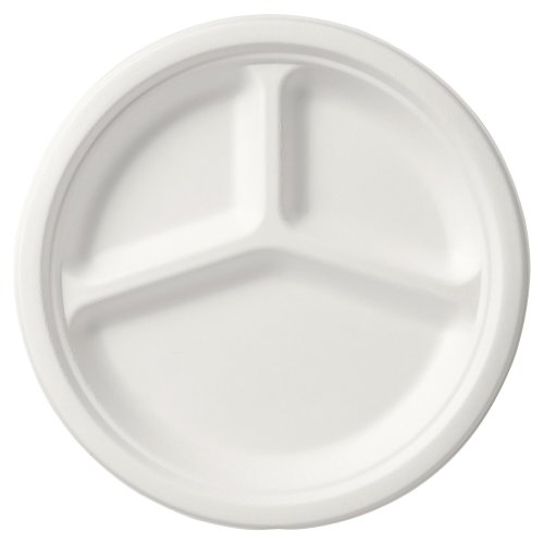 Ruokalautanen duni 3-os bagass 26cm 50kpl, hinta 13,59€