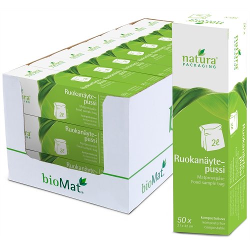 Ruokanäytepussi Naturapackaging 2 L/50 KPL, hinta 3,53€