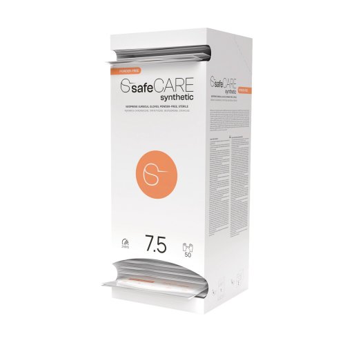 Leikkauskäsineet Safecare synteettinen steriili 7.5 50kpl, hinta 106,01€